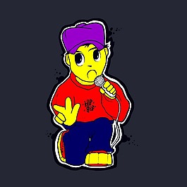 印花矢量圖 T恤圖案 圖文結合 人物 男孩 免費素材