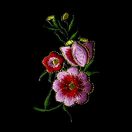 繡花 植物 花朵 免費素材