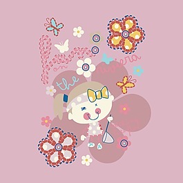 印花矢量圖 T恤圖案 圖文結(jié)合 印燙結(jié)合 燙鉆 免費素材