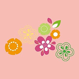 印花矢量圖 T恤圖案 植物 花朵 色彩 免費(fèi)素材
