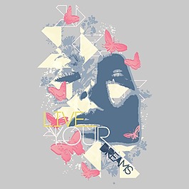 印花矢量圖 T恤圖案 圖文結(jié)合 人物 女人 免費(fèi)素材