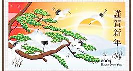 韩国恭贺春节松鹤迎新AI矢量图03