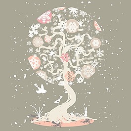 印花矢量圖 T恤圖案 植物 樹 生活元素 免費(fèi)素材