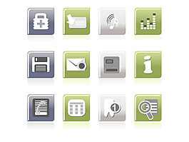 光澤圖標矢量集