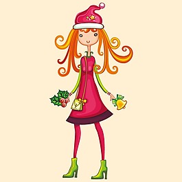 印花矢量圖 T恤圖案 卡通 人物 女孩 免費(fèi)素材