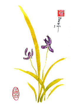 位圖 植物 寫意花卉 花朵 免費(fèi)素材