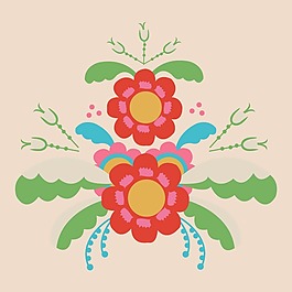 印花矢量圖 T恤圖案 植物 花朵 色彩 免費(fèi)素材
