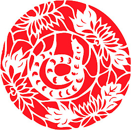 民間藝術(shù)剪紙蛇矢量圖47