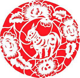 民間藝術(shù)剪紙馬AI矢量圖37