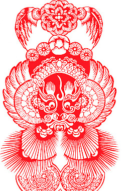 民間藝術(shù)剪紙臉譜AI矢量圖27