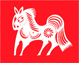 民間藝術(shù)剪紙馬AI矢量圖04