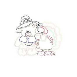 烫钻 可爱卡通 卡通动物 熊 火鸡 免费素材