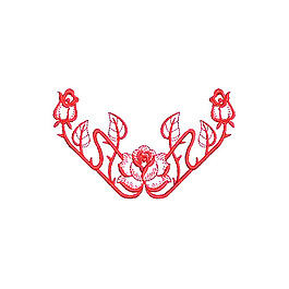 繡花 領(lǐng)邊 花紋 植物花紋 免費(fèi)素材