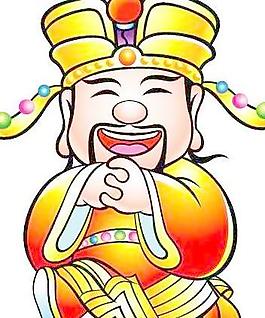 新年财神爷矢量图
