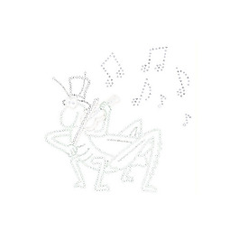 燙鉆 可愛卡通 卡通動物 蚱蜢 音樂元素 免費素材