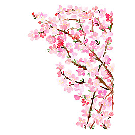 位圖 植物 寫意花卉 花朵 桃花 免費(fèi)素材