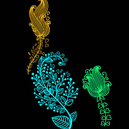 时尚的花朵