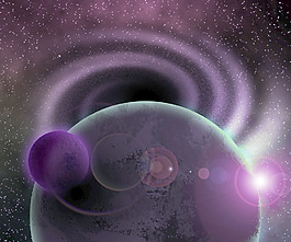 两个黑暗行星的宇宙背景