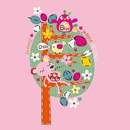印花矢量圖 T恤圖案 圖文結(jié)合 貼布 可愛(ài)卡通 免費(fèi)素材