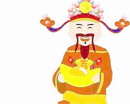 春節(jié)財神矢量圖
