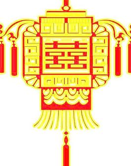 喜燈籠矢量圖