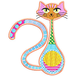 绣花 动物 猫 免费素材