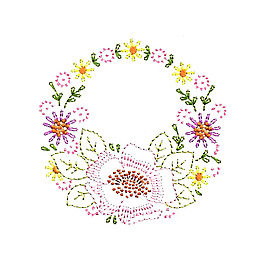 繡花 植物 花朵 免費素材
