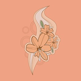 印花矢量圖 T恤圖案 植物 花朵 幾何 免費素材