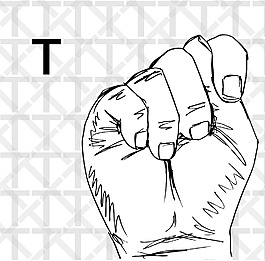 手語手勢(shì)示意圖