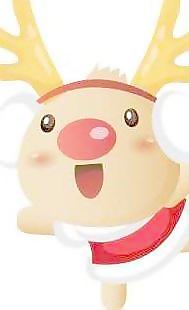 韓國卡通圣誕鹿系列素材矢量圖04