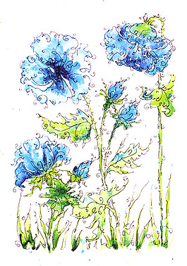 位圖 植物 寫意花卉 花朵 免費素材