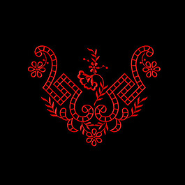 繡花 領(lǐng)邊 花紋 植物花紋 免費(fèi)素材