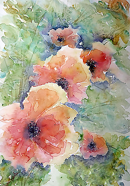 位圖 植物 寫意花卉 花朵 免費素材