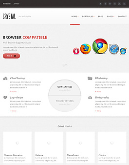 简约布局html5模板