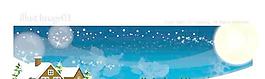 韓國(guó)圣誕平安夜中的雪房子AI矢量圖03