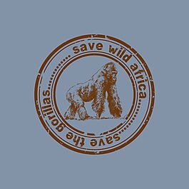 印花矢量圖 T恤圖案 圖文結(jié)合 徽章標記 動物 免費素材