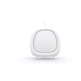 復(fù)古風(fēng)格的電視3D插圖