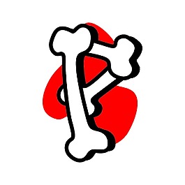 万圣节文本P从骨头