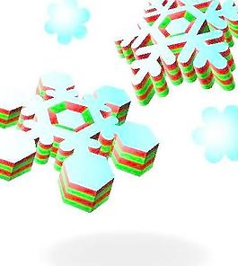 韩国冬天雪花图标AI矢量图
