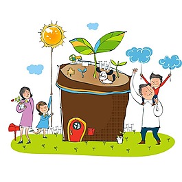 印花矢量圖 T恤圖案 圖文結合 可愛卡通 卡通形象 免費素材