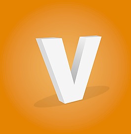 三維向量V字母文字