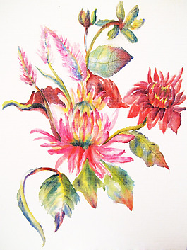 位圖 植物 寫意花卉 花朵 免費素材
