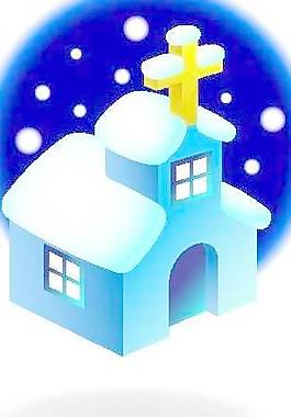 韓國(guó)圣誕雪房子AI矢量圖