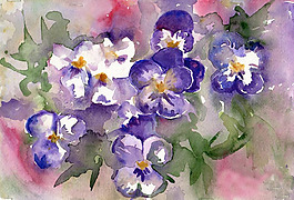 位圖 植物 寫意花卉 花朵 免費素材