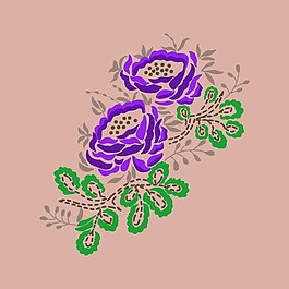 印花矢量圖 T恤圖案 植物 花朵 色彩 免費素材