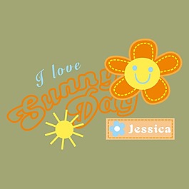 印花矢量圖 T恤圖案 圖文結(jié)合 植物 花朵 免費(fèi)素材