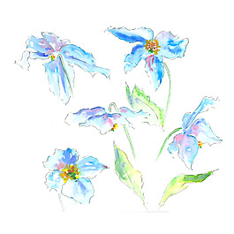 位圖 植物 寫意花卉 花朵 免費(fèi)素材