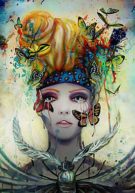 位圖 插畫 時尚插畫 人物插畫 藝術(shù)效果 免費素材