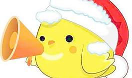 韓國圣誕慶祝小雞AI矢量圖庫