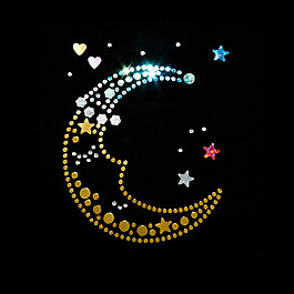 燙鉆 月亮 星形 心形 免費素材